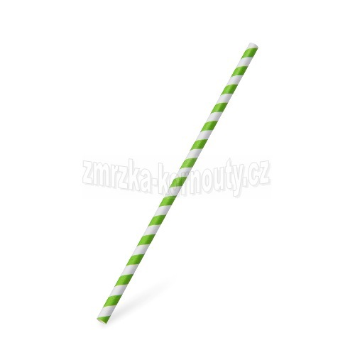 Slámka Spirála zelená JUMBO (PAP) Ø 8 mm