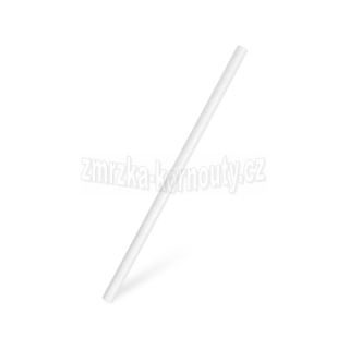 Slámka bílá JUMBO (PAP) Ø 8 mm x 20 cm