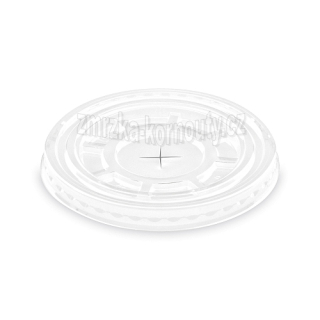 Víčko ploché s křížovým otvorem (PET) Ø 95 mm