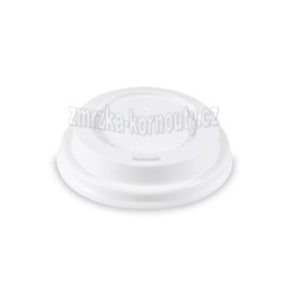 Víčko vypouklé bílé (PS) Ø 62 mm
